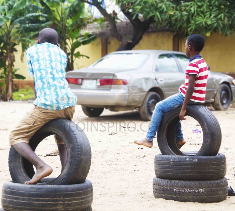 Africans-are-very-creative-people.-These-boys-are-sitting-on-a-goal-post-set-up-for-a-game-with-their-friends
