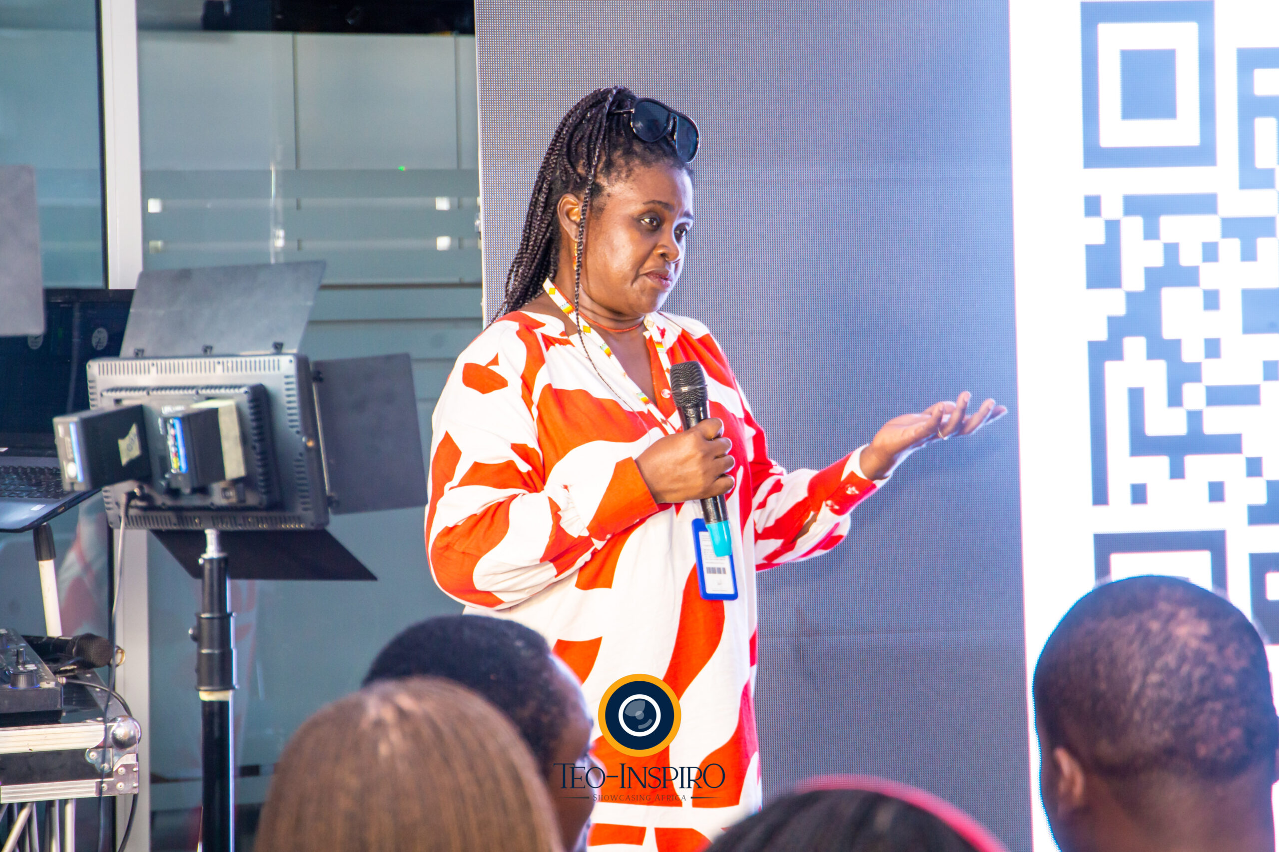 The British Council Representative gives her goodwill message to the crowd